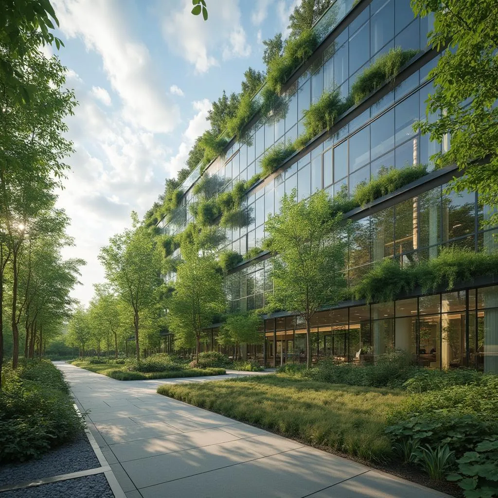 Edificio de oficinas moderno y ecológico de AUDITFIN